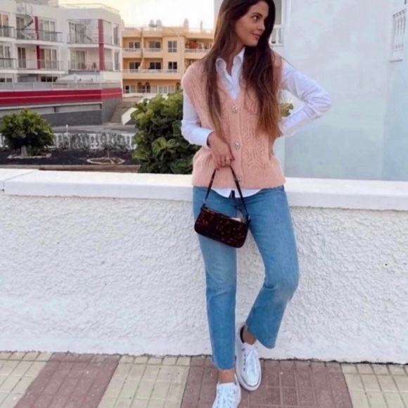 NWT ZARA Jewel Button sleeveless knit vest Blogger Fav. - Picture 7 of 10